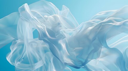 Clear Fabric Flying solid background
