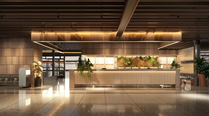 Luxury hotel lobby reception