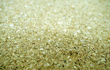 Cork advertising pin board texture close up with blur effect.
