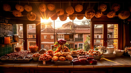 Traditional market in the old town
