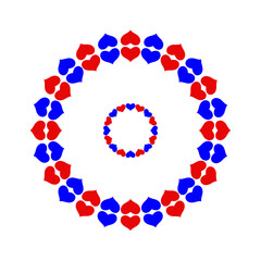 circle made of hearts 