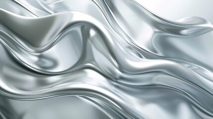 A silver fabric with a wave pattern