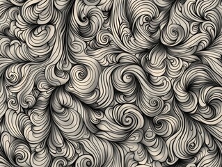 intricate pattern draw, black line, white background