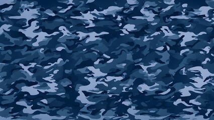 
Blue camouflage background, military fabric texture, stylish design