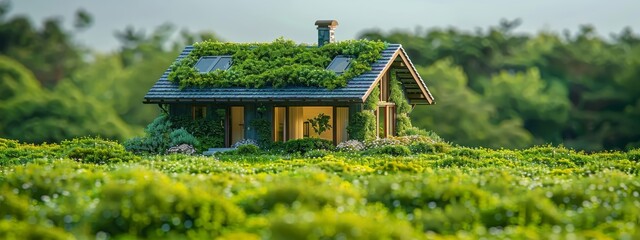 Naklejka premium Green Energy Certification: Certification for buildings using renewable energy.