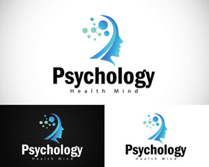 psychology logo creative design concept technology smart brain
