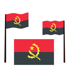 Angola flag simple illustration for independence day or election