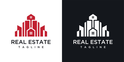 Obraz premium Real estate building logo design template inspiration.