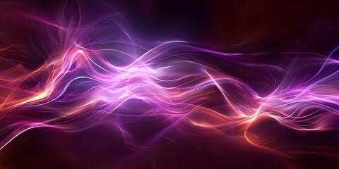 Obraz premium Vibrant Display of Flowing Purple-Blue Electric Plasma Streams. Concept Electric Plasma, Purple-Blue, Vibrant Display, Flowing Streams, Visual Spectacle