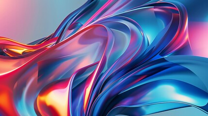 3D abstract vibrant colors and geometric shapes background	