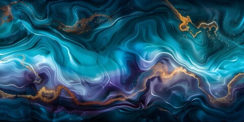 Obraz premium Luxurious and Natural Texture: Abstract Blue and Purple Marble with Gold Swirls. Concept Texture, Abstract, Marble, Gold, Swirls