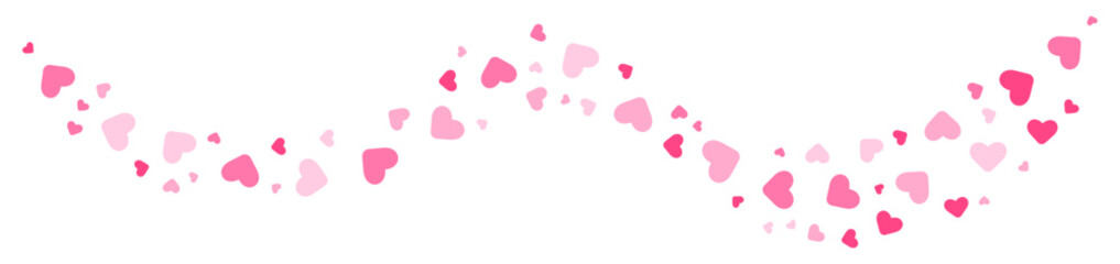 Pink heart particle simple decoration. Vector illustration.	
