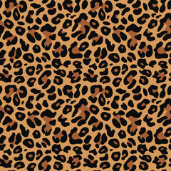 
Leopard pattern seamless texture, leopard skin vector illustration, modern print