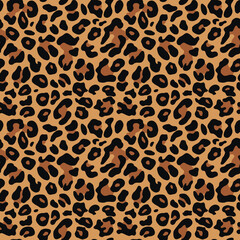 
Leopard pattern seamless texture, leopard skin vector illustration, modern print