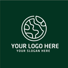 Minimalist earth logo
