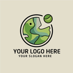 Minimalist earth logo