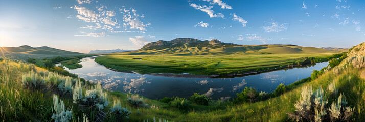 Captivating Beauty and Ethereal Tranquility: A Spectacular Sunset over Wyoming's Magnificent State Parks