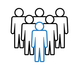 Symbol, ikona ludzi. Plik wektorowy.