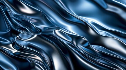A blue fabric with a shiny surface