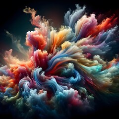 An Abstract Journey Chromatic Nebula  A Symphony of Colorful Smoke