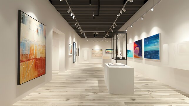 Contemporary art exhibition space