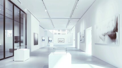 Contemporary art exhibition space
