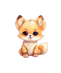 Cute animal Cartoon on a transparent background. Clipart PNG.