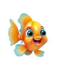 Cute fish on a transparent background. Clipart PNG.