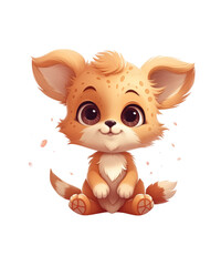 Cute animal Cartoon on a transparent background. Clipart PNG.