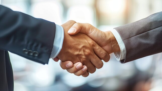Handshake of Agreement on Urban Backdrop
