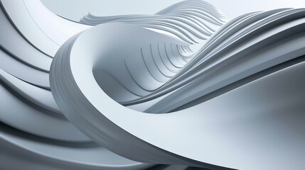 Obraz premium A curved white line with a lot of white space