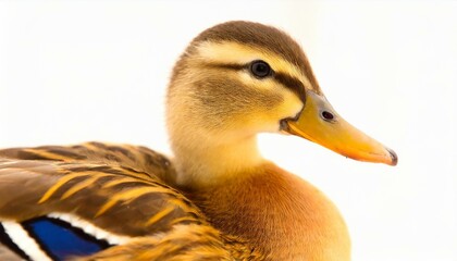 A duck on a white background. AI generated