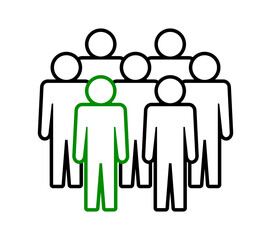 Symbol, ikona ludzi. Plik wektorowy.