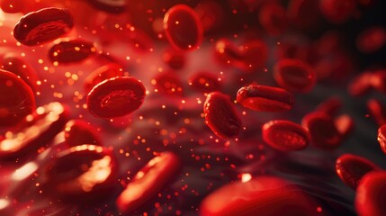 3D rendering showcasing the isolated core of red blood cells