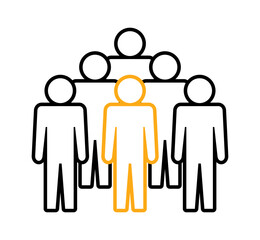 Symbol, ikona ludzi. Plik wektorowy.