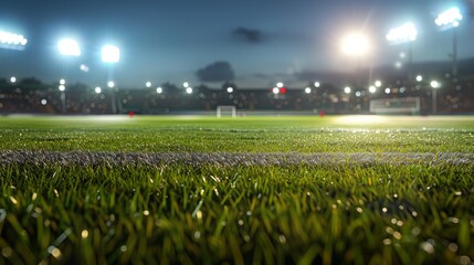 football field and bright lights