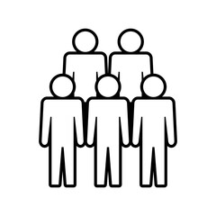 Symbol, ikona ludzi. Plik wektorowy.