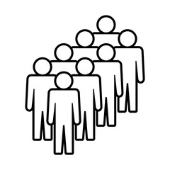 Symbol, ikona ludzi. Plik wektorowy.