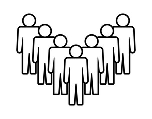 Symbol, ikona ludzi. Plik wektorowy.