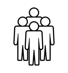Symbol, ikona ludzi. Plik wektorowy.