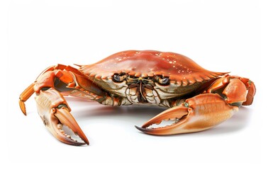 red big crab isolated on white background