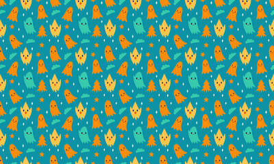 Illustrative Design Seamless Pattern Wallpaper Background