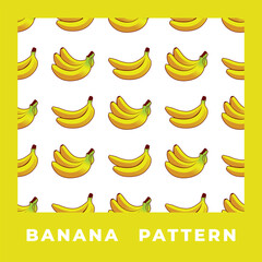 banana illustration, modern icon, pattern, coloring