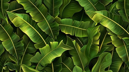 Banana leaf pattern background.