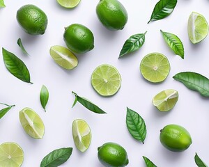 lime isolated on white background