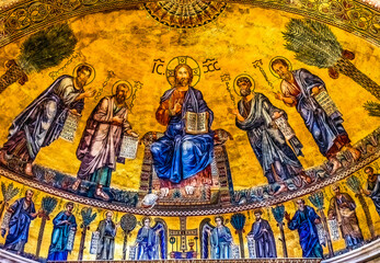 Ancient Jesus Mosaic Papal Basilica Paul Beyond Walls Rome Italy