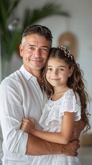 European father with daughter