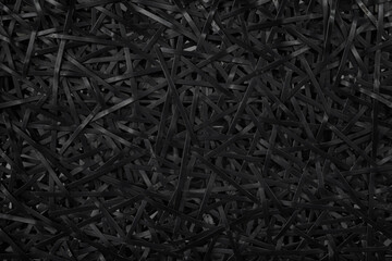 Seamless texture of black plastic weaving background for abstract design, texture of plastic,...