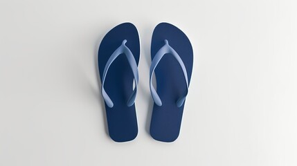 Mockup of a blank pair of flip flops, presented as a 3D illustration on a white background.