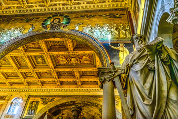 Paul Statue Jesus Mosaic Paul Beyond Walls Rome Italy